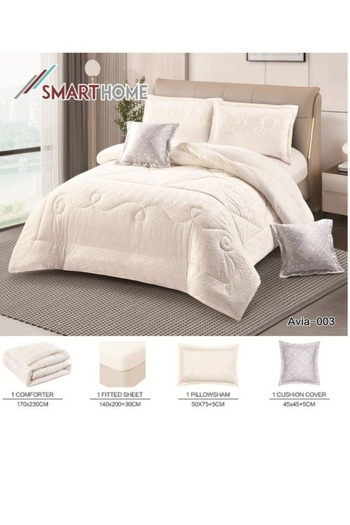 smart home A double-sided winter Comforter (velvet and faux fur), filling bedspread, 4-piece set, 230X170cm