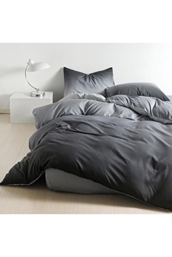 Casa de Vis Set lenjerie de pat, 1 persoana, 140 x 200 cm, cu elastic, finet satinat, 4 piese,