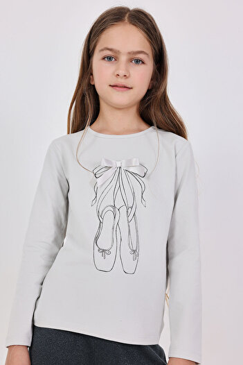 Boboli Girl's Blouse with Bow Accessories