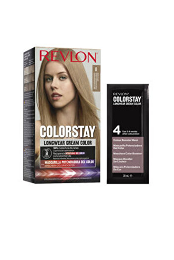 Revlon Color Stay Permanent Hair Dye 8 Medium Blonde 165 ml