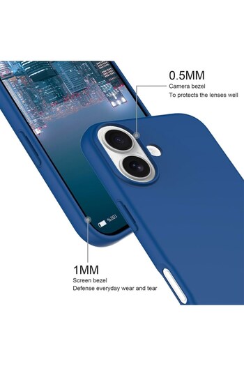 Optim Solution Matte Silicone Case for Apple iPhone 17, Camera Protection, Soft Liquid TPU, SlimFit, Lightweight, R