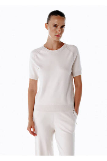 Knitss Merino Wool Blend Knitwear Top Natural