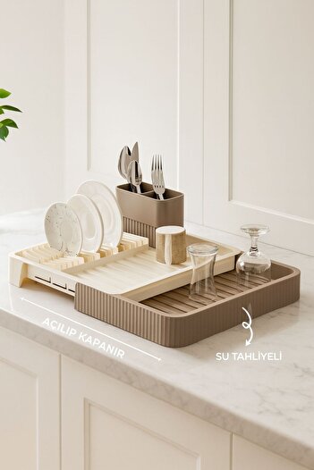 Kitchen Life Açılır Kapanır Sürgülü Bulaşık Kurutma Sepeti - Sürgülü Bulaşıklık