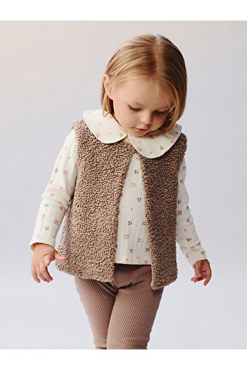 LC Waikiki Ozmarka New Season Baby Girl Blouse, Vest and Leggings 3-Piece Set