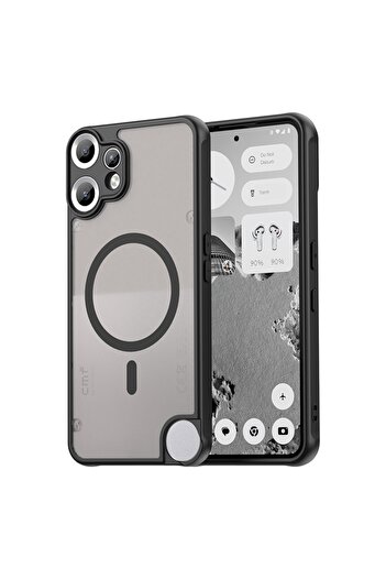 SKYDDAR INNOVATION Case for Nothing CMF Phone 2 Pro, HaloFrost MagSafe II, Antishock, sticker set, Black