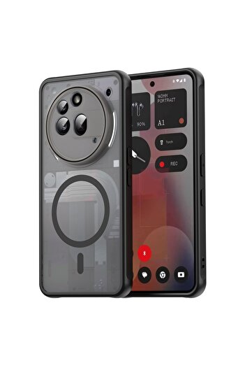 SKYDDAR INNOVATION Case for Nothing Phone (3a) Pro, HaloFrost MagSafe II, Anti-shock, sticker set, Black