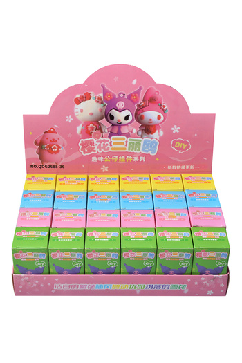 Choice1 1Box(24Pcs) Anime Sanrio Hello Kitty Kuromi Keychain Pendant Figures Pokemon Pikachu Keyring Blind B