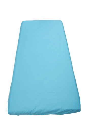 fantasialand Fitted sheet with elastic for mattress made of cotton, blue color