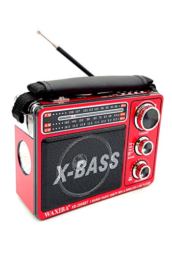 Waxiba Portable Radio with Bluetooth, MP3 Player and Flashlight 2066BT, AM/FM/SW