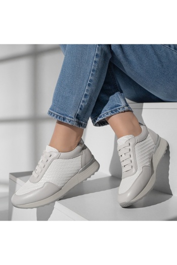 BMoD White women's sneakers with laces MOD13213