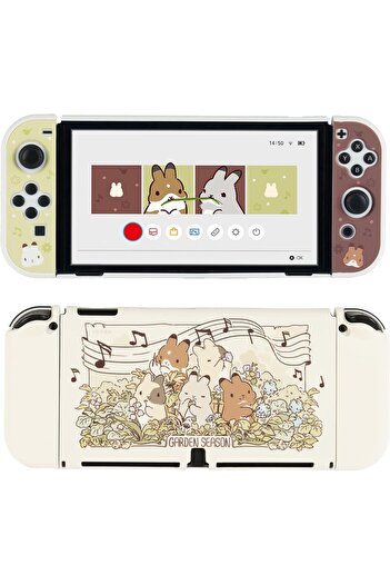 GeekShare Cute Protective Case for Switch OLED Slim Cover Case Hard PC Protective Shell Compatible w