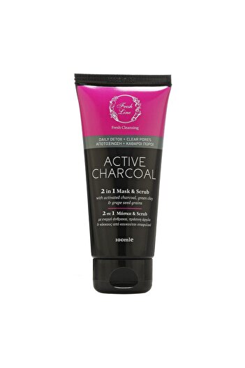 Fresh Line Carbune Activ Mască & Scrub pentru față