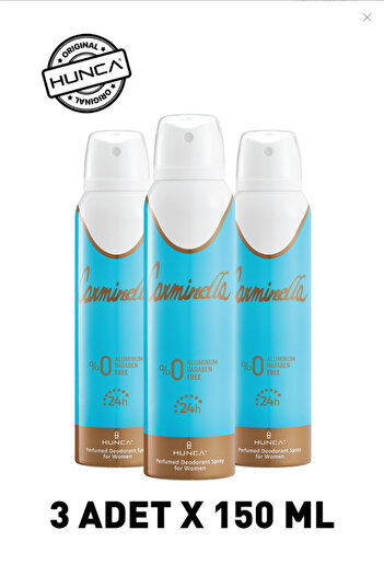 Carminella Kadın Edt Parfüm 100 ml & Deodorant 3*150 ml Avantajlı Set, Roll On Hediyeli