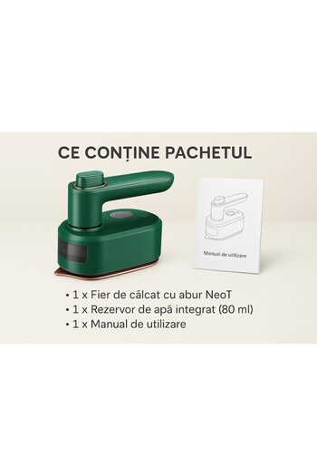 NEO ™ Steam Travel Iron - Portable with 6 Intelligent Modes, 360° Rotation, Rapid Heating, 80 ml W