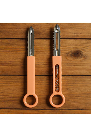 SİHİRLİ AYAKLAR 4-Function Colorful Corkscrew with Opener, Side Peeler Corkscrew, 21 cm