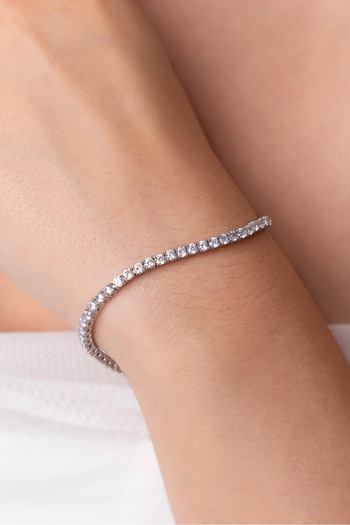 HAVANA JEWELLERY Bratara TENNIS SILVER Argint 925 placat cu Rodiu și Cristale Swarovski