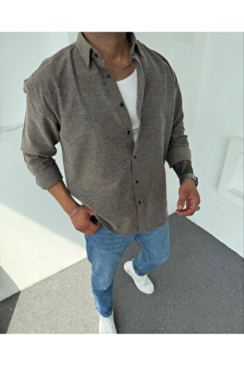 DEFES Thick Winter Woodcutter Men's Shirt Oversize Comfortable Warm