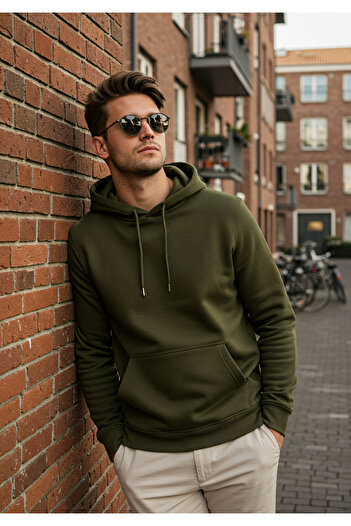 Kozik Men's Oversize 100% Cotton High Quality Men's Hooded Sweatshirt