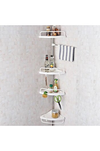OEM Corner shelf for bathroom and shower, 4 shelves, adjustable height, corner mount, H up to 3.20 m