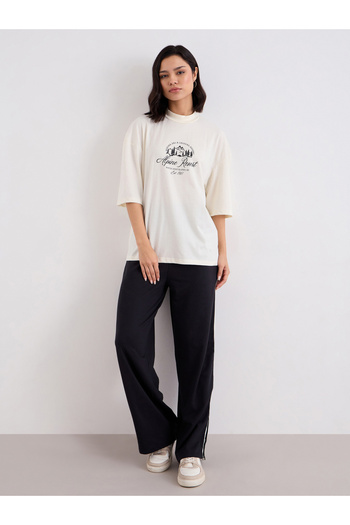 Styli Women Oversized T-Shirt and Wide Joggers Co-Ords