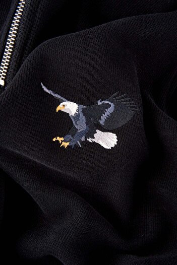 WWF Market Kartal Supersoft Quarter-Zip Sweatshirt - Black