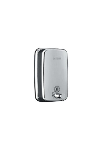 Danube Home Milano Chrome Liquid Soap Dispenser | Stainless Steel Bath Accessory | 1 Year Warranty
