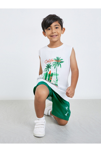 Styli Boys California Graphic Sleeveless Tank and Shorts Set