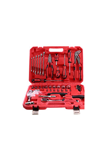 Badem10 Socket Wrench Set 58 Pieces Pliers Screwdriver Set 1/2 3/8 1/4 Star Torque Flat Set Bits End Allen Set