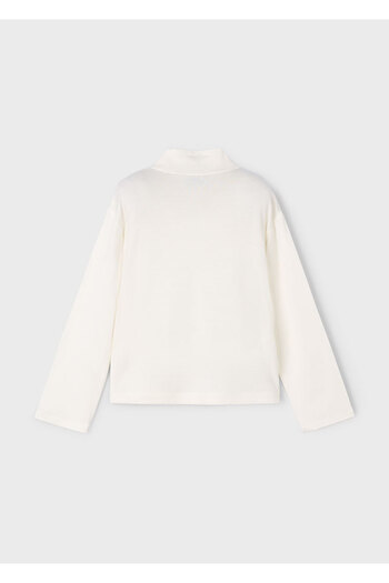 MAYORAL Girl's Cream Turtleneck Printed Blouse |   4-10 Years Old Soft Viscose Fabric