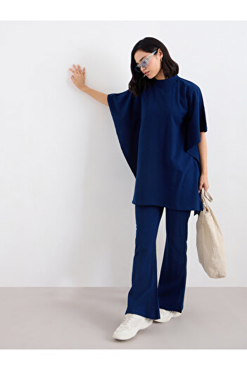 Styli Women Draped Knit Top and Pants Winter Modest Set