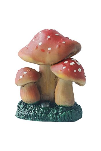 Flippy Pot Decoration, Flippy, Red Mushrooms with White Polka Dots, 3.1 x 4 cm, Red