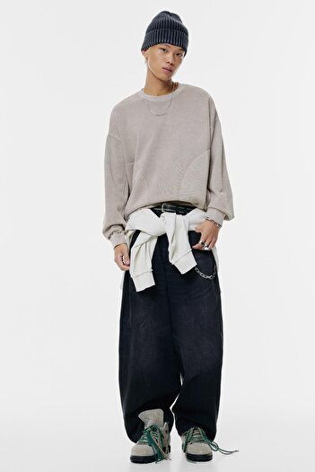 Pull & Bear Yan cepli kombinli sweatshirt
