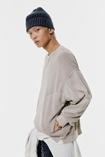 Pull & Bear Yan cepli kombinli sweatshirt