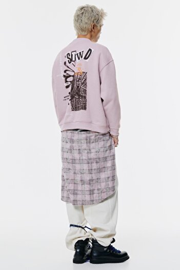 Pull & Bear STWD grafik baskılı bina sweatshirt