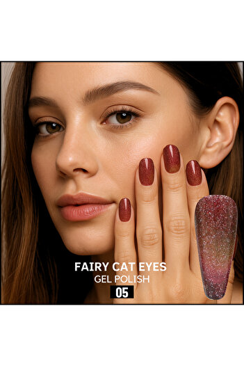 global fashion Fairy Cat Eye Gel Nail Polish 8ml – Magical Shimmer UV/LED Soak-Off Gel, Long-Lasting Sparkle Finish