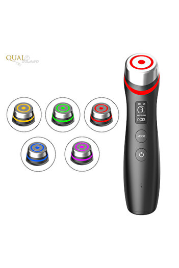 QUAL BRAND Professional Facial Massage Device QUAL BRAND® for Skin Rejuvenation and Acne Treatment 6-in-1, Mic
