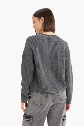 DeFacto Women's Sweater L2567Az/Ar61 Anthra Melange