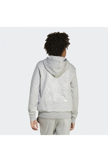 adidas Детски сив суитшърт с качулка J Smi Jn2162