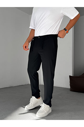 BYBASICMAN Siyah Slim Fit Kumaş Pantolon YP-5037