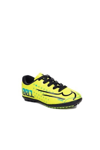 mugees Yellow Black Boys' Astroturf Football Shoes