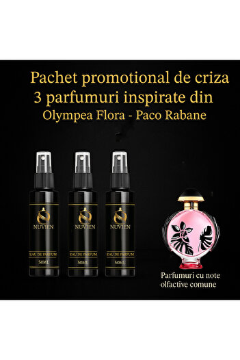 Nuvien Set of 3 Perfumes 50ml – Inspired by Olympea Flora P.R.