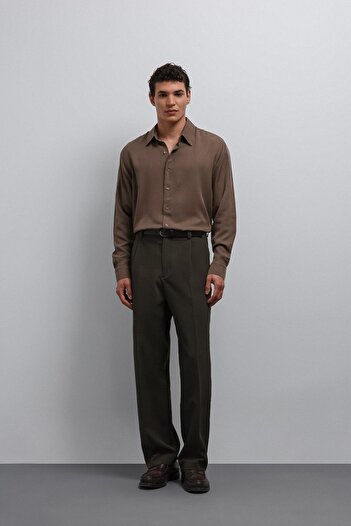 Antioch Light Brown Technical Regular Fit Men's Shirt