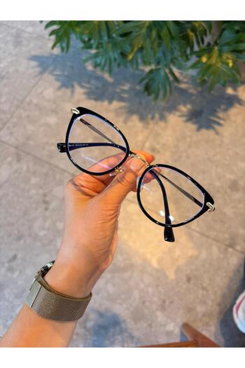 funeyes Helen Metal Gold Cat Eye Glass Changeable Blue Light Protection Glasses