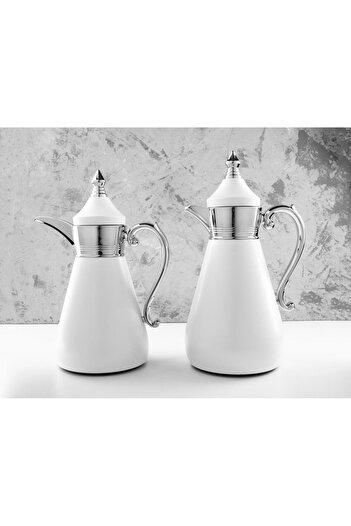 TOHFAT-AL MAIDAH Luxury authentic thermos set, keeps heat for 18 hours, capacity 1 liter for tea and 0.75 ml for coffee