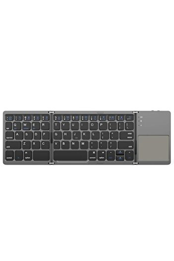 UWOT Bluetooth Wireless Keyboard with Triple Design, Touchpad, Ergonomic, Compact and Portable, Dark Gray