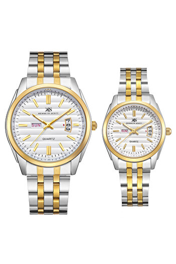 Kenneth Scott Couple Analog White Dial Watch - K23054P-TBTW