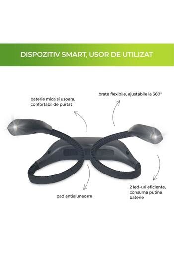 zioda smart essentials Neck Reading Lamp, zioda smart essentials®, Flexible, Multifunctional, 4 LEDs, 3 Lighting Modes, US