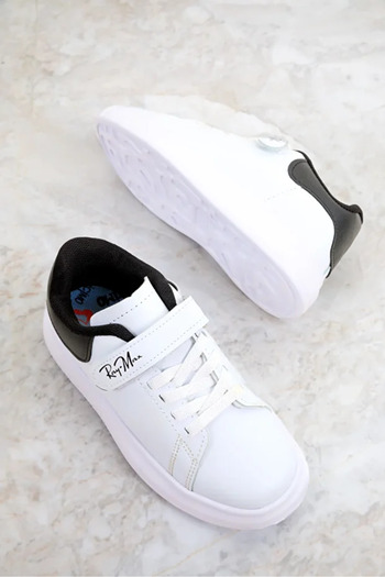 Elit Raymax 6310 White Black Comfortable Lightweight Boys' Sneaker
