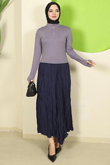 hafsamina Μισό φερμουάρ Body Grey HM2830