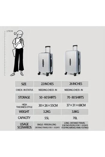 ELEGANT G Luggage Travel Suitcase Trolley Bag – Set of 2 pcs – With Spinner Wheels (22”+26” inch)